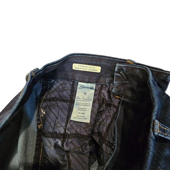 NWT Seven7 Woman's Size 10 Denim Jeans McKay Tummy Less High Rise Skinny NEW - Picture 6 of 9